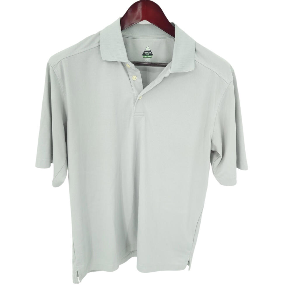 Bolle Golf Polo Shirt Mens Medium Gray‎ Short Sleeve